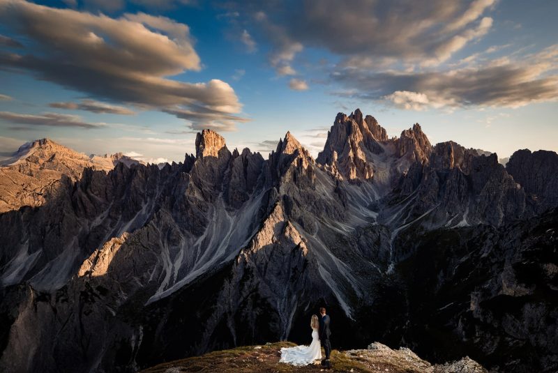 Fotografare un matrimonio nelle Dolomiti: il coraggio di un sogno ai Cadini di Misurina – Luca Gallizio